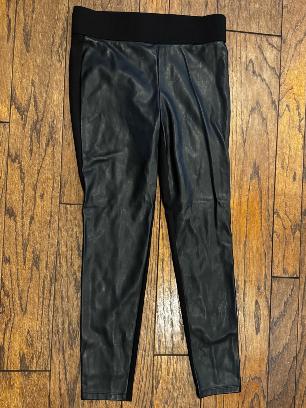 LOFT Black Faux-Leather Leggings